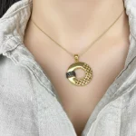 نیم ست طلا زنانه 3 بعدی طرح ونکلیف (بدون زنجیر) کد 1105