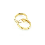 گوشواره حلقه ای طلا زنانه طرح کارتیر کد 3114