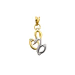آویز طلا زنانه 3 بعدی طرح قوی عاشق کد 4126