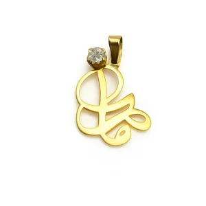 پلاک (آویز) مادر طلا زنانه نگین دار کد 4156