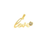 آویز (پلاک) طلا زنانه Love کد 4173