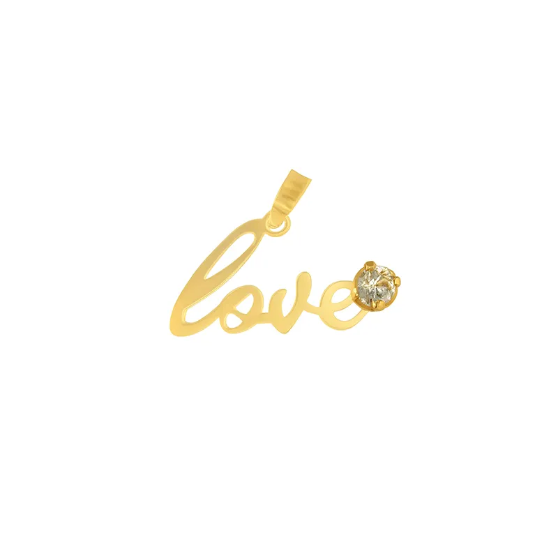 آویز (پلاک) طلا زنانه Love کد 4173