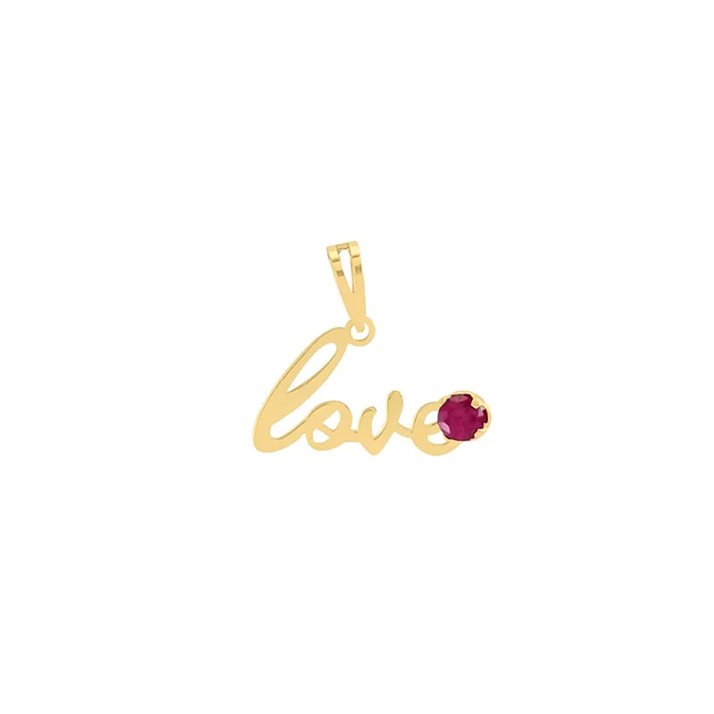 پلاک (آویز) طلا زنانه Love کد 4193